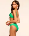 Ramy Brook Amani Scalloped Bikini Bottom In Palm Green