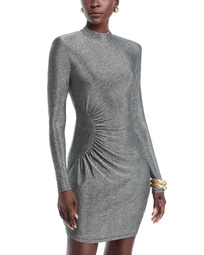 Ramy Brook Amarylis Metallic Mini Dress In Gray