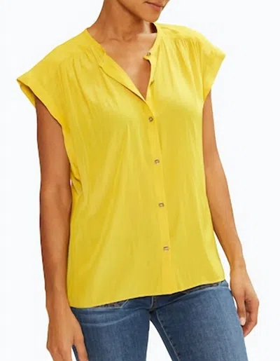 Ramy Brook Amelia Button Front Blouse In Marigold In Yellow