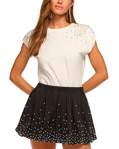 Ramy Brook Amelia Embellished Cap-sleeve Blouse In White