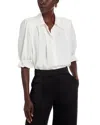Ramy Brook Amira Button Front Woven Shirt In White