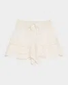 Ramy Brook Amirah Embroidered Drawstring Shorts In White