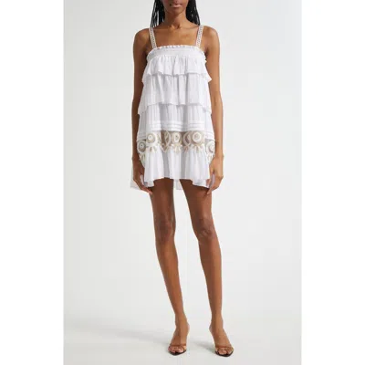 Ramy Brook Anahi Tiered Minidress In White