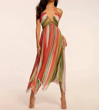 Ramy Brook Anaja Midi Dress In Mint Stripe