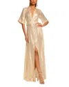 Ramy Brook Andi Metallic Silk Short Sleeve Gown