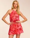 Ramy Brook Andrea Silk Metallic Smocked Mini Dress