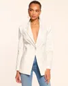 Ramy Brook Andrenetta Woven Patch Pocket Cotton Blend Jacket In Ivory