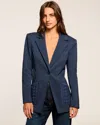 Ramy Brook Andrenetta Cotton Blazer In Navy