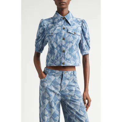 Ramy Brook Angelica Denim Jacket In Blue