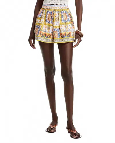 Ramy Brook Angelina Pull-on Short In White Piazza In Multi