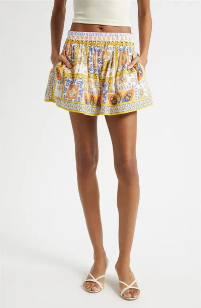 Ramy Brook Angelina Tile Print Shorts In Multi