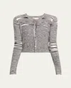 Ramy Brook Angeline Knit Cardigan In Black Multi Knit
