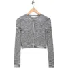 Ramy Brook Angeline Space Dye Cardigan In Black In Gray