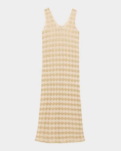 Ramy Brook Angely Crochet Coverup Midi Dress In Neutral