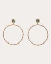 Ramy Brook Angely Drop Hoop Earrings In Black