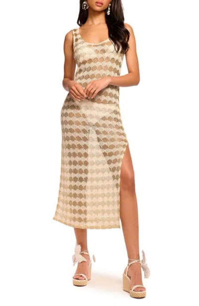 RAMY BROOK RAMY BROOK ANGELY METALLIC KNIT COVER-UP MIDI DRESS