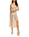 Ramy Brook Angely Metallic Knit Cover-up Midi Dress In Neutral