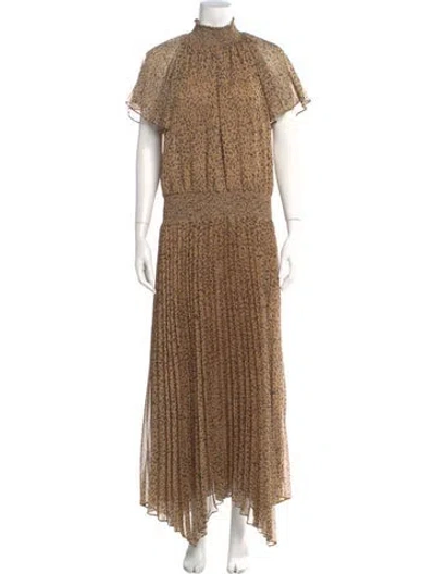 Pre-owned Ramy Brook Animal Print Long Dress In Multi