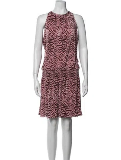 Pre-owned Ramy Brook Animal Print Mini Dress In Pink