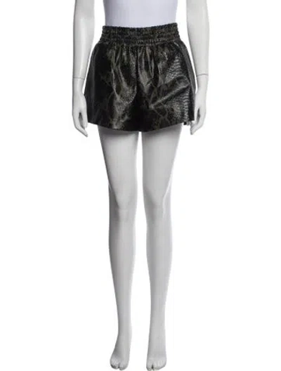Pre-owned Ramy Brook Animal Print Mini Shorts In Blue