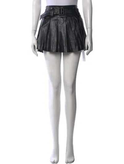 Pre-owned Ramy Brook Animal Print Mini Skirt In Black