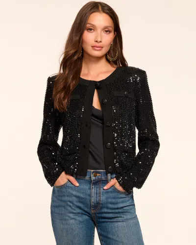 Ramy Brook Anna Beaded Sequin Jacket In Black