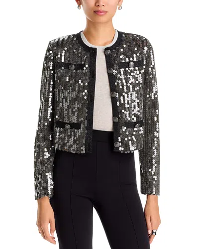 Ramy Brook Anna Paillette Jacket In Gray