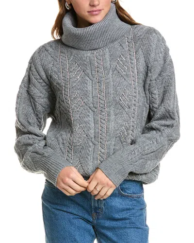 Ramy Brook Annabelle Wool-blend Sweater In Grey