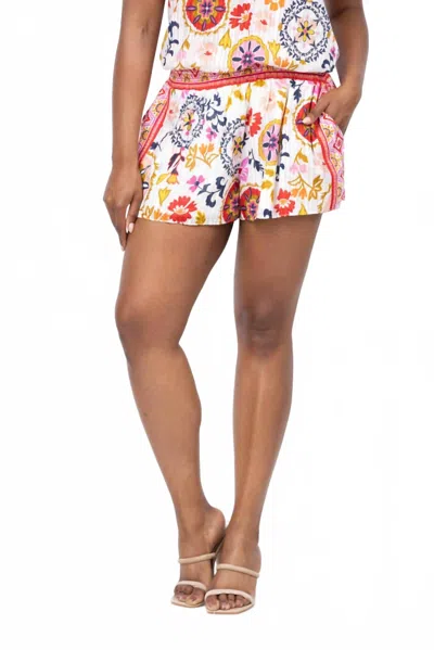 Ramy Brook Annette Print Short In White Maya