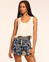 Ramy Brook Annette Smocked Waist Mini Short
