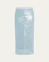 Ramy Brook Annita Sequin Midi Skirt In Dream Blue Sequin