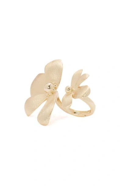 Ramy Brook Anya Floral Statement Ring In Gold