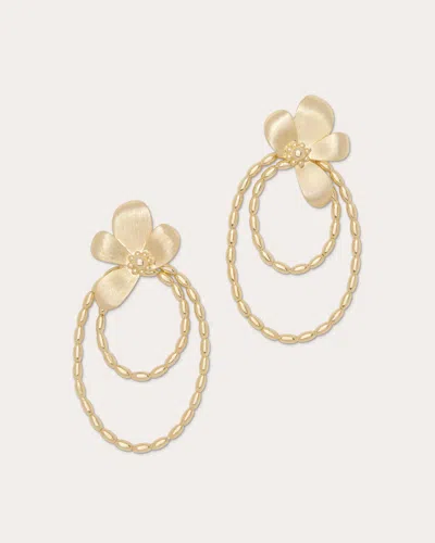 Ramy Brook Anya Flower Hoop Earrings In Gold