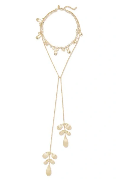 Ramy Brook Anya Lariat Necklace In Gold
