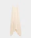 Ramy Brook Anya Metallic Zig-zag Maxi Dress In White/gold Zig Zag