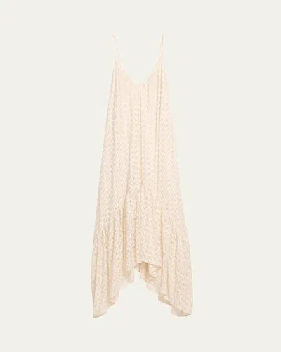RAMY BROOK ANYA METALLIC ZIG-ZAG MAXI DRESS