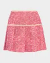 Ramy Brook Anya Tweed Mini Skirt In Pink Petunia Boucle