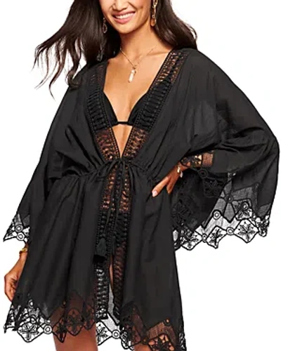 RAMY BROOK APRIL CROCHET TRIM MINI DRESS SWIM COVER-UP