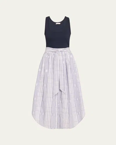 RAMY BROOK ARALYN COMBO MIDI TANK DRESS