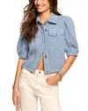 Ramy Brook Janet Sequin Denim Jacket In Textured Wash