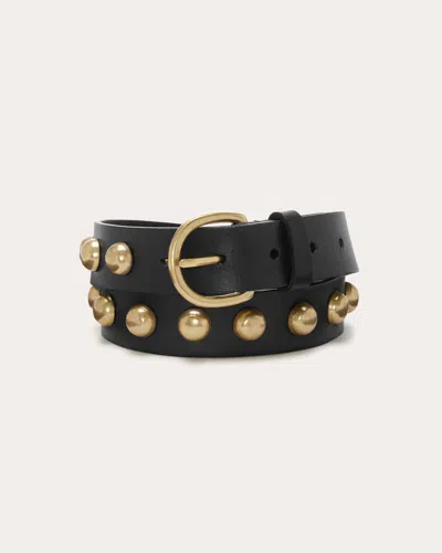 Ramy Brook Ares Leather Studded Belt In Black