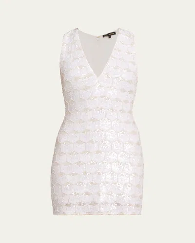 Ramy Brook Ari Geometric Sequin Cocktail Minidress In Multi