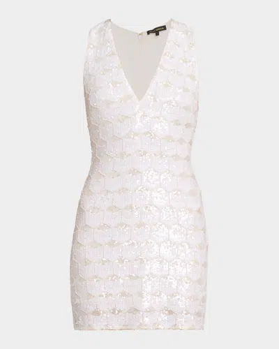 Ramy Brook Ari Geometric Sequin Cocktail Minidress In Multi