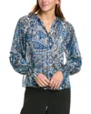 Ramy Brook Aria Paisley-print Blouse In Blue