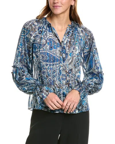 Ramy Brook Aria Blouse In Blue