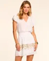 Ramy Brook Ariana Embellished Smocked Mini Dress