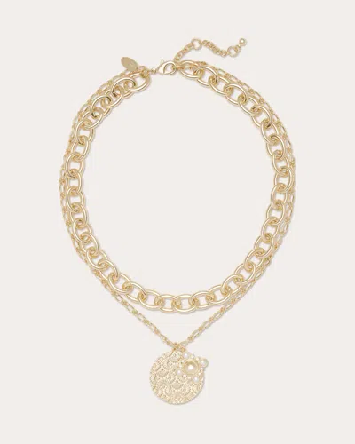 Ramy Brook Ariana Medallion Charm Necklace In Gold