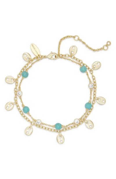 Ramy Brook Arianna Layered Anklet In Gold