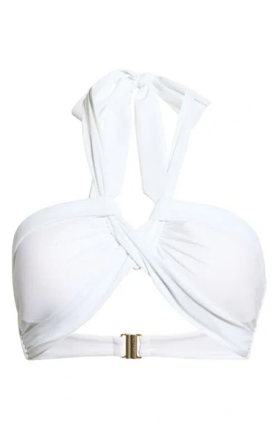 Ramy Brook Arielle Convertible Bandeau Bikini Top In White