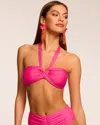 Ramy Brook Arielle Convertible Bandeau Bikini Top In Perfect Pink